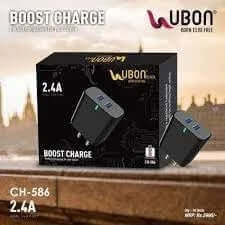 Ubon CH - 586 Multiport Mobile Charger with Detachable Cable (Black, Cable Included) | C type |