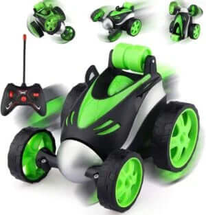 Remote Control Car 360 Degree Rolling Mini Stunt Car for Kids. Rechargeable with USB Cable. Function: Rolling, Forward, Backward, Turn Left &amp; Right. Plastic Material. Red/Green Color