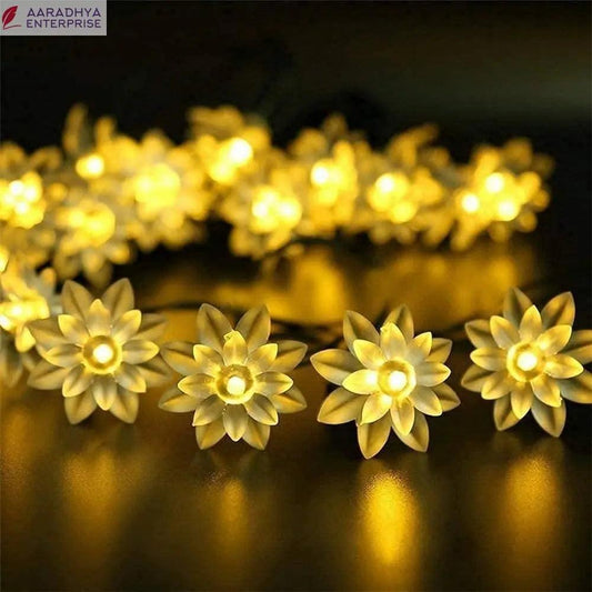 16 Led Lotus Flower Decoration Lights, 3 Meters -  Store_name 