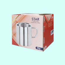 Big Coffee Mug Double Wall Insulated Stainless Steel Durable Tea Cups 150ML Hot Steel Glass for Milk Tea Coffee Silver Shining Mirror Finish Home Office Travel