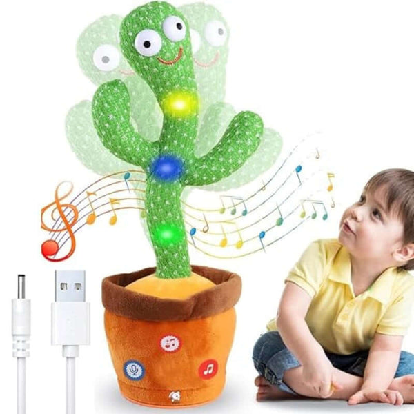 Dancing Cactus Talking Toy For Baby Children Plush Toy Speaking Cactus Toys For Kids 1 2 3+ Year Old Boy Girl Voice Recording Repeats Funny Gift Interactive Electronic Toys