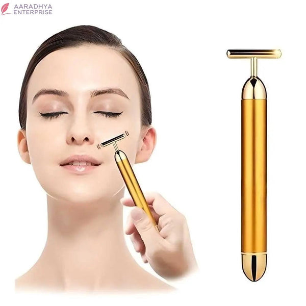 24K Gold Energy Beauty Bar Electric Facial Massage Roller -  Store_name 