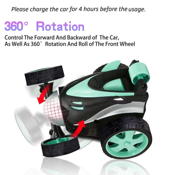 Stunt Car, 360° Rotating, Rolling, Radio Control & Rechargeable Racing Car