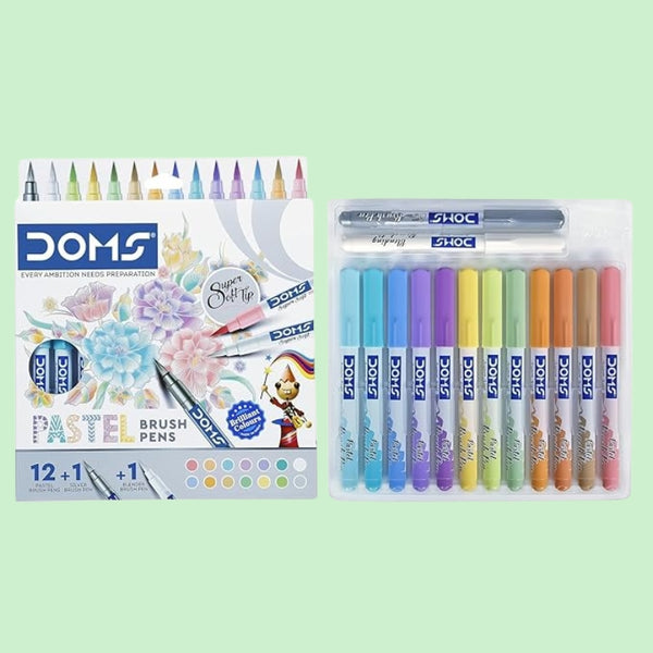 Doms Super Soft Tip Pastel Shades Brush Pen Set