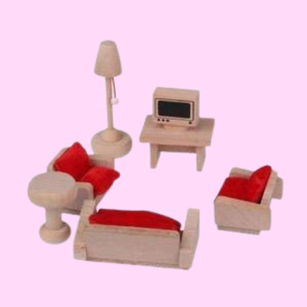 Dollhouse furniture set wooden toy