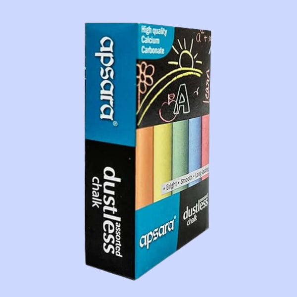 Apsara Coloured Chalk Assorted Dustless