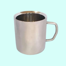 Big Coffee Mug Double Wall Insulated Stainless Steel Durable Tea Cups 150ML Hot Steel Glass for Milk Tea Coffee Silver Shining Mirror Finish Home Office Travel