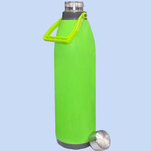 Cool N Cool 1700ML Double Walled Insulated Water Bottle with Handle Unbreakable Design 1.7 Liter 100% Food Grade BPA Free for Travel Office Sports Picnic School Etc (Green)