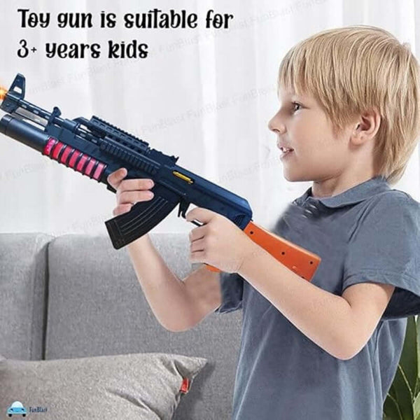 Assault Rifle Toy Gun - Electric Gun Toy with Flash Light and Sound, B/O Toy Gun for Kids with Music, Lights and Laser Light for Kids, Light and Sound Gun Toy for 3+ Years Old Kids