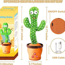 Dancing Cactus Talking Toy For Baby Children Plush Toy Speaking Cactus Toys For Kids 1 2 3+ Year Old Boy Girl Voice Recording Repeats Funny Gift Interactive Electronic Toys