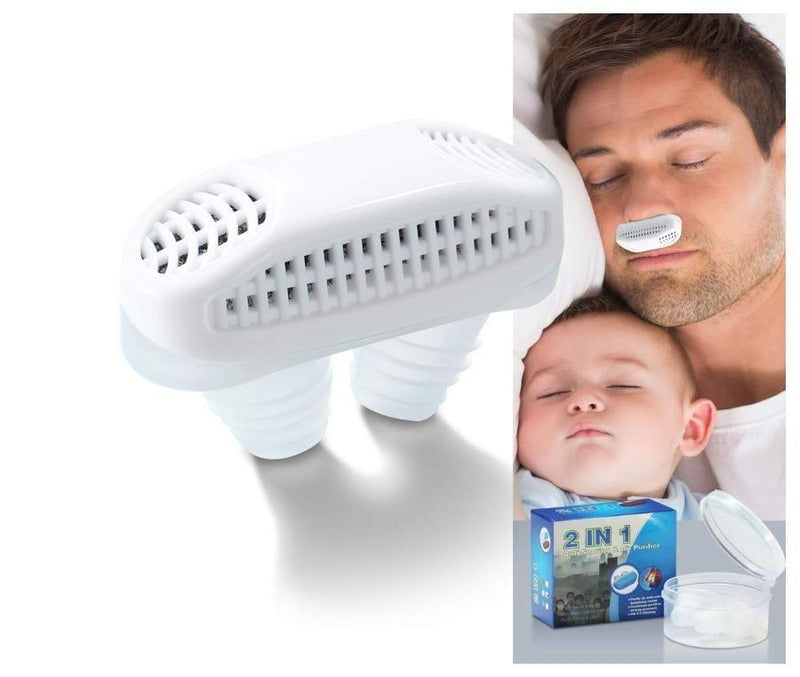 Anti-Snoring Device-2 in 1 Nose Vents Plugs Snore Stopper with Air Purifying Filter -  Store_name 