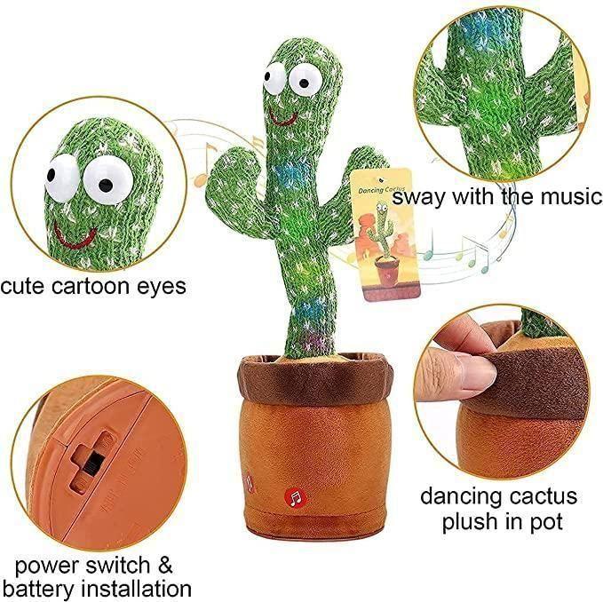 LED Musical Dancing & Mimicry Cactus Toy -  Store_name 