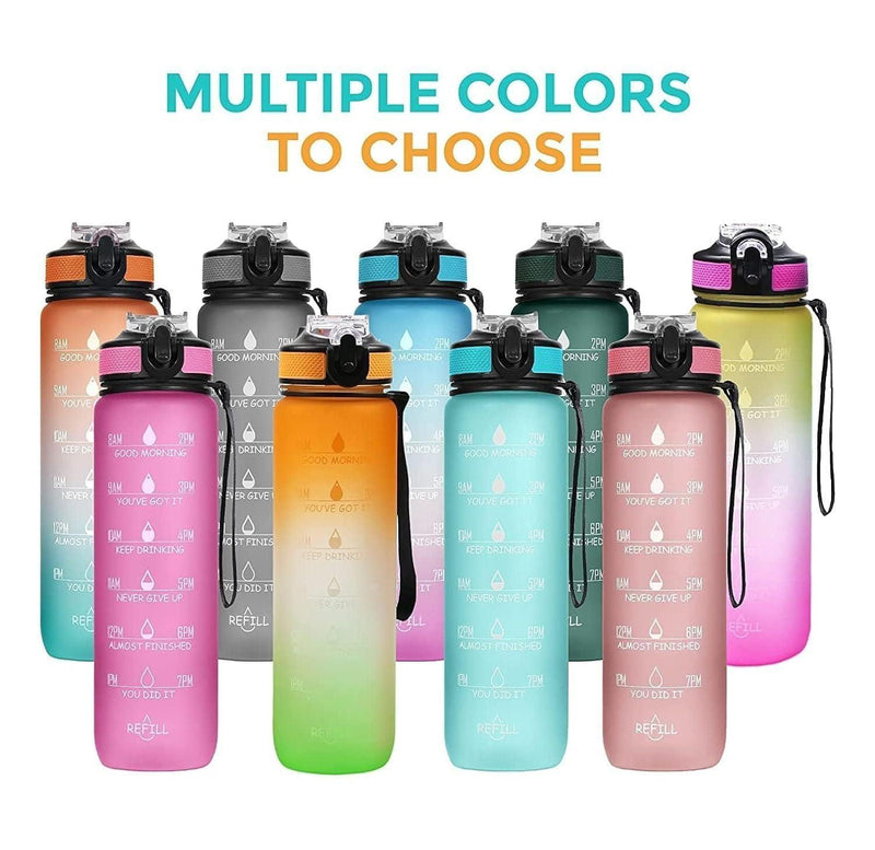 Unbreakable Water Bottle for Home with Motivational Time Marker -  Store_name 