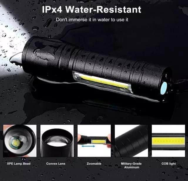 Pocket Size Mini Portable XPE + COB LED Tactical Flashlight -  Store_name 