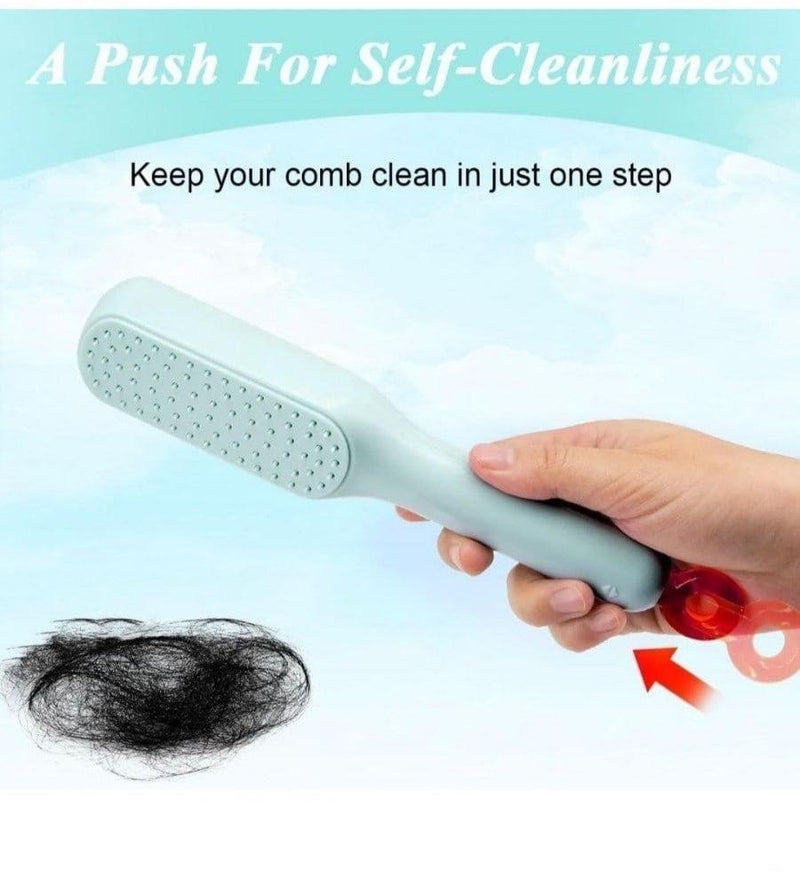 Self-cleaning Anti-static Massage Comb for Adults and Kids- Pack of 1 -  Store_name 