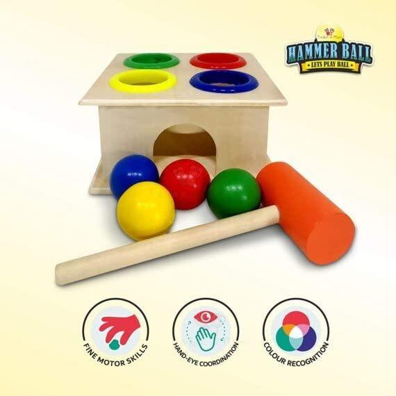 Wooden Hammer Ball Bench with Box Case Toy Set� -  Store_name 