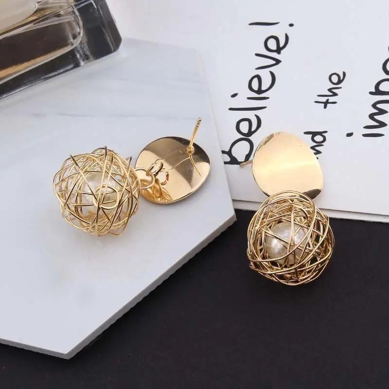 AVR JEWELS China Dangle Gold Double Disk Earrings For Women and Girls -  Store_name 