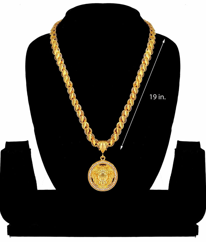 Luxurious Men's Gold Plated Pendant With Chain Vol 3 -  Store_name 