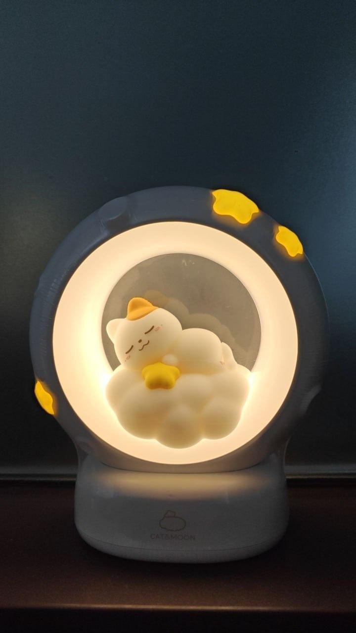 Sleeping Cat LED Night Light Lamp with Touch Control -  Store_name 