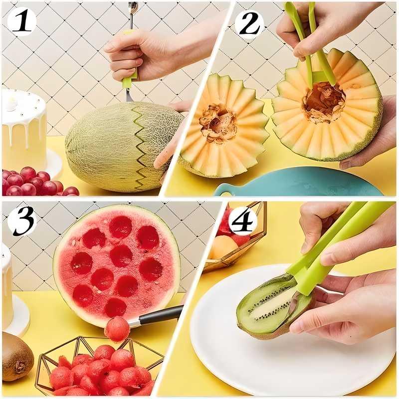 Professional 4 in 1 Watermelon Cutter Stainless Steel -  Store_name 