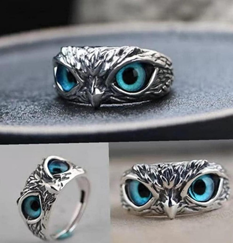 Attractive Silver Plated Owl Ring -  Store_name 