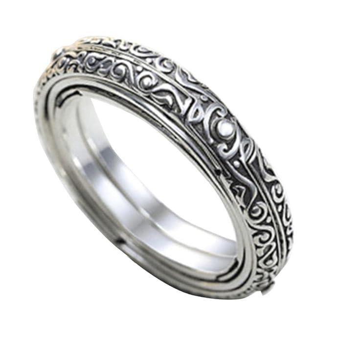 Astronomical Ball Ring Cosmic Finger Ring Couple Jewelry Silver Plated -  Store_name 