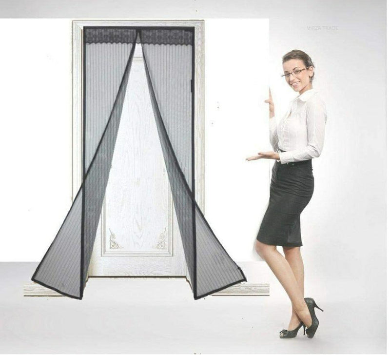 Door Curtain-Mesh Screen Net Home Magnetic Foldable Anti Mosquito Door Curtain -  Store_name 