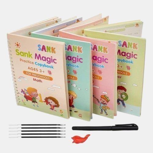 Sank Magic Practice Copybook (4 BOOKS,1 PEN,1 GRIP,10 REFILL) -  Store_name 