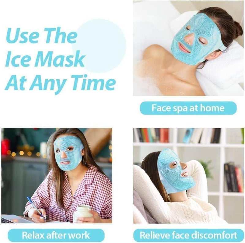 Cool Gel Full Face Mask Summer Ice Cooling Sleeping Mask -  Store_name 