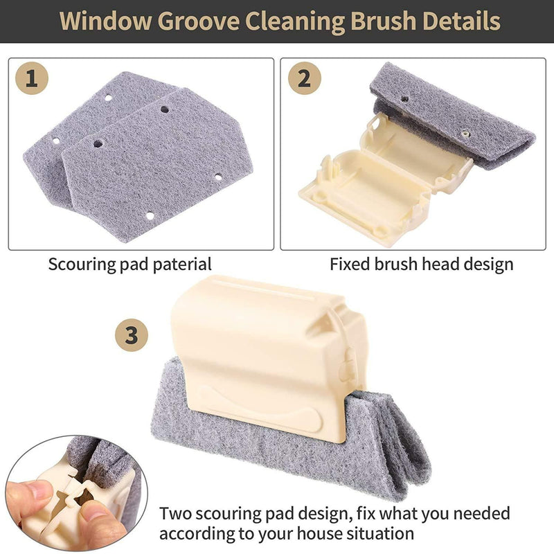 Brush-Multipurpose Hand-Held Window Groove Cleaning Brush(Pack of 2) -  Store_name 