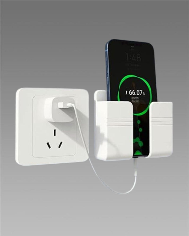 Wall Mounted Mobile Holder With Adhesive Strips& Charging Holder -  Store_name 