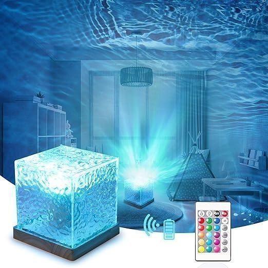 Rotating Water Ripple Night Light Aura Lamp -  Store_name 