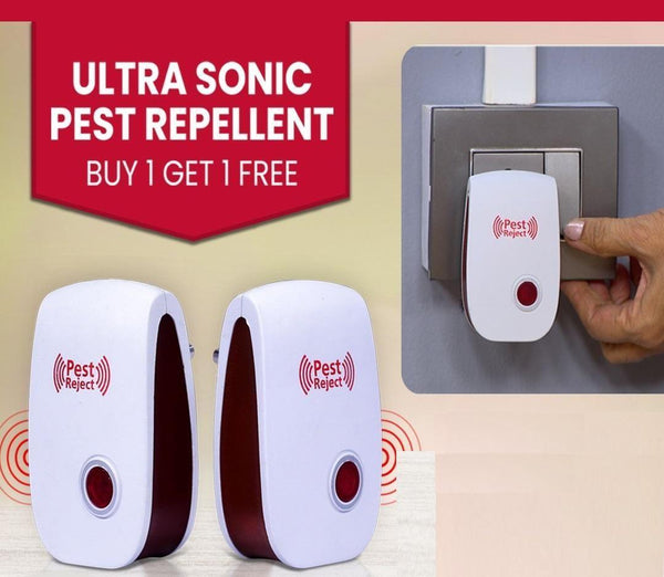 Ultrasonic Pest Repeller for Mosquito, Cockroaches, etc (Pack of 2) -  Store_name 