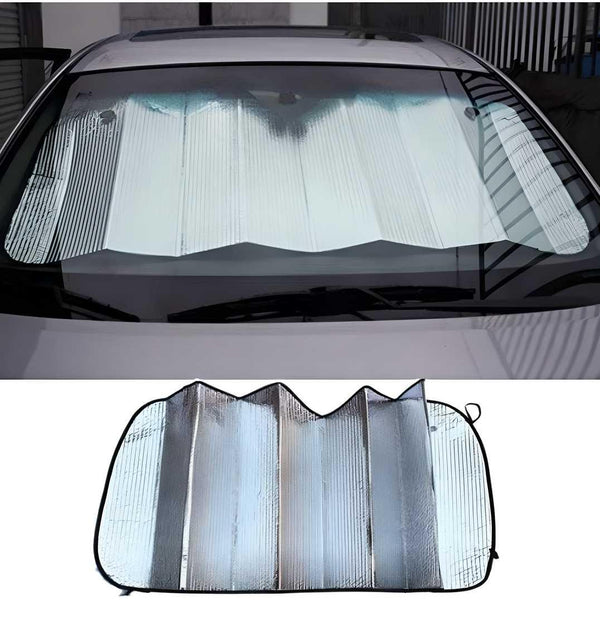 Front and Rear Foldable Car Sunshade (Silver) -  Store_name 