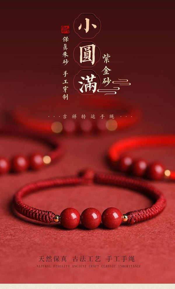 Hand-Woven Cinnabar Small Beads Bracelet -  Store_name 