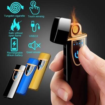 Touch Lighter Waterproof Rechargeable Electric Lighter Battery Indication Touch Screen Sensor Lighter -  Store_name 