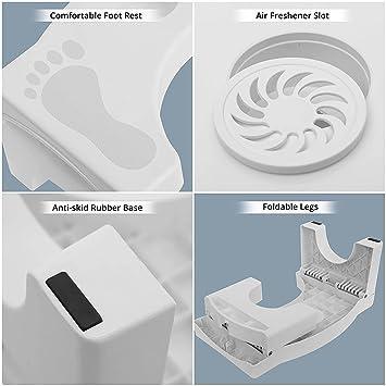 Plastic Foldable Anti-Constipation Potty Training Stool with Air Freshener Slot -  Store_name 