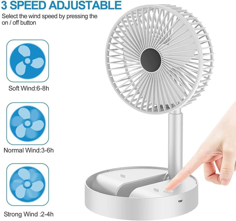 Powerful Rechargeable High Speed Table Desk Fan ija2my-me