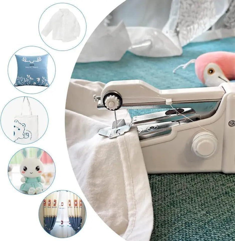 Stitch Handheld Cordless Portable White Sewing Machine -  Store_name 