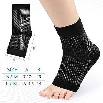 Swelling Arch Heel Socks yoga sport protect socks Pack of 2 Pair -  Store_name 