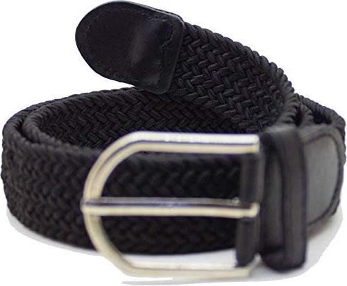 Unisex Stretchable Flexible Cotton Canvas Belt Black