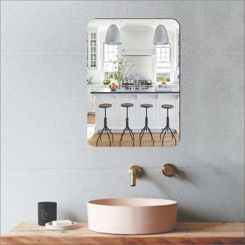 Combo of Oval Shape & Square Shape Mirror (Pack of 2) -  Store_name 