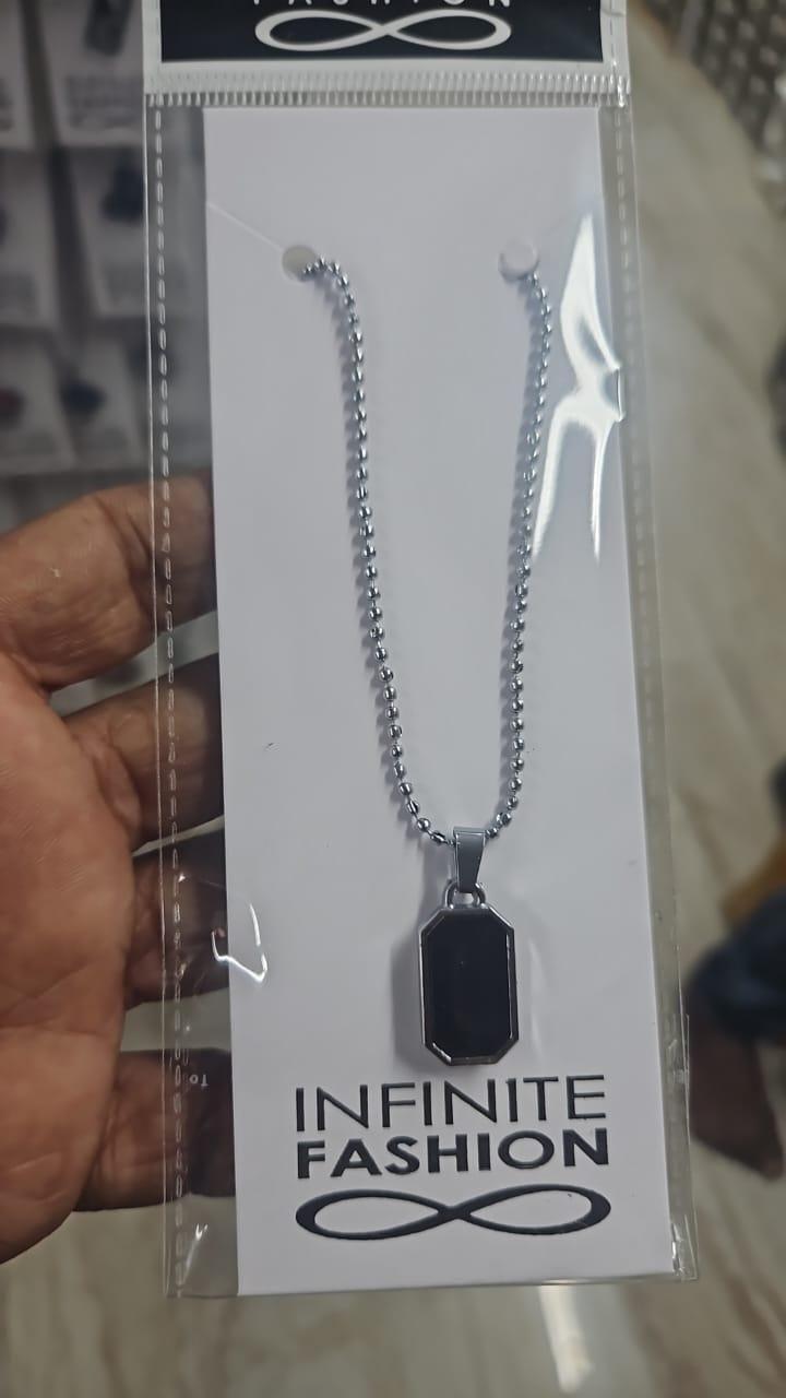 Men's Silver Plated Chain With Pendant -  Store_name 