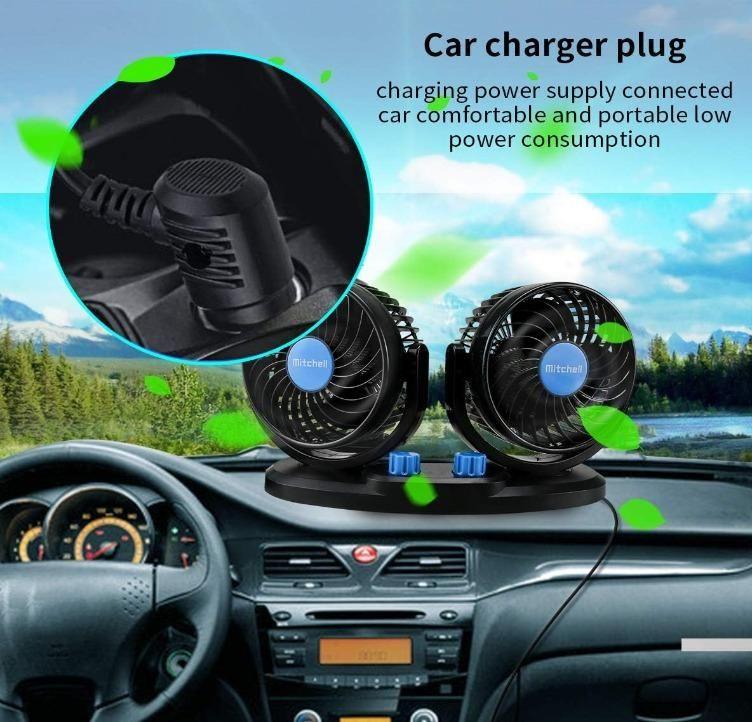 Car Air Circulation Fan 360� Rotatable Auto Car Cooling Fan -  Store_name 