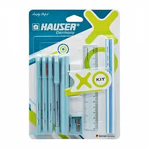 Hauser XO Writing Stationery Kit | A Complete Writing Kit | Available in 5 colours | Combination Set of 10 x 3 Packs |