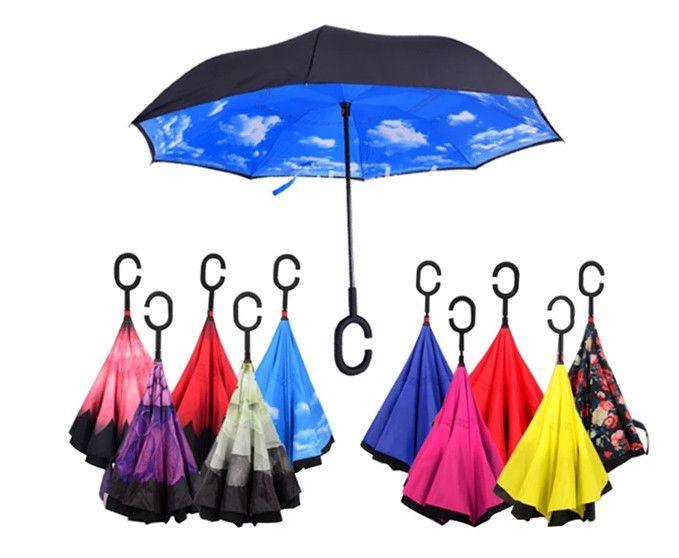 Double Layer Strong waterproof Umbrella with C- Shape Handle -  Store_name 