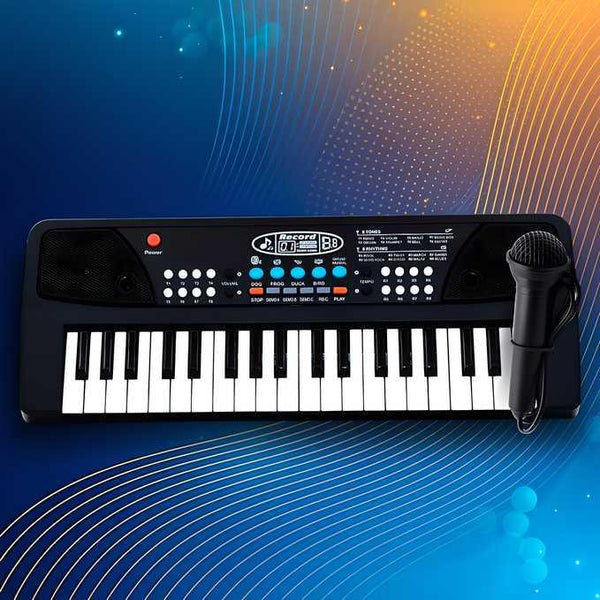 37 Keys Piano Keyboard Toy with Microphone, USB Power Cable & Sound Recording Function Analog Portable Keyboard -  Store_name 