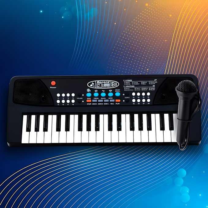 37 Keys Piano Keyboard Toy with Microphone, USB Power Cable & Sound Recording Function Analog Portable Keyboard -  Store_name 