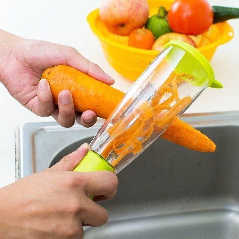 Peeler-Multifunction Kitchen Vegetable ,Fruit No Mess Peeler With Storage Container -  Store_name 