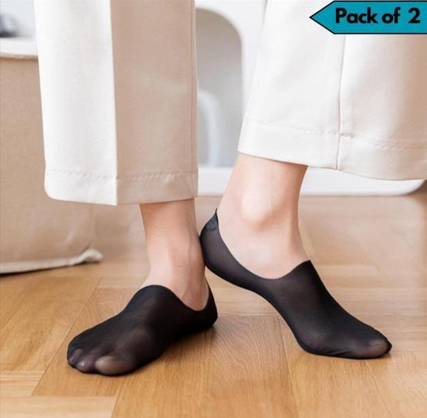 Silicone Non-slip Invisible No Show Socks(Pack Of 2) -  Store_name 